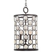 Wholesale - Estelle 25" Modern Chic 3-Light Hanging Pendant Light + Capiz Shell Accents, Oil Rubbed Bronze Finish C/P 1, UPC: 810018524098